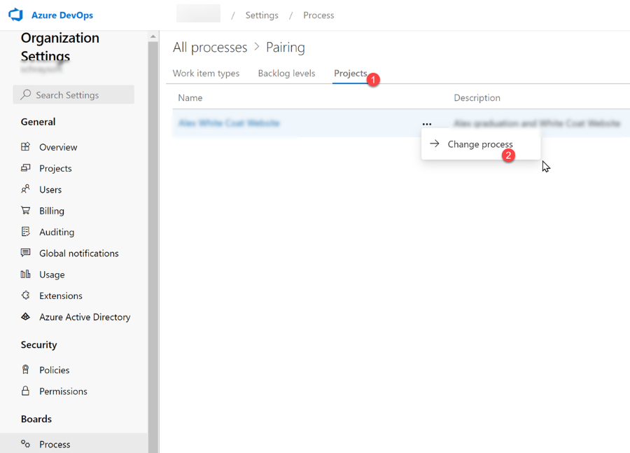 Alterar configurações do projeto