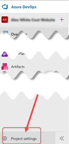 Alterar configurações do projeto